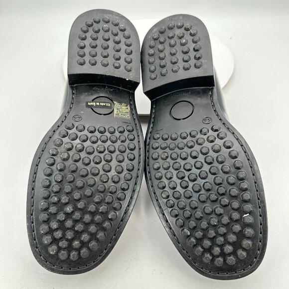 Pawelk's Men Size EU 44 US 10 Black Leather Moc Toe Lace Up Ankle Chukka Boot - Picture 8 of 12